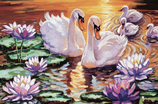 M-2602 Familia de cisnes