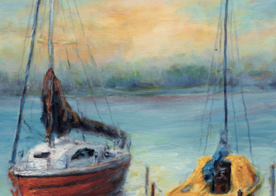 M-2604 Veleros al atardecer