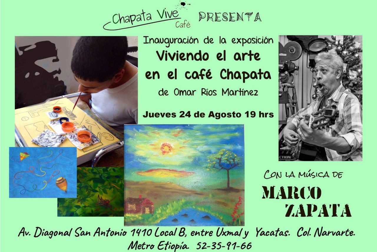 Viviendo el arte en el café Chapata