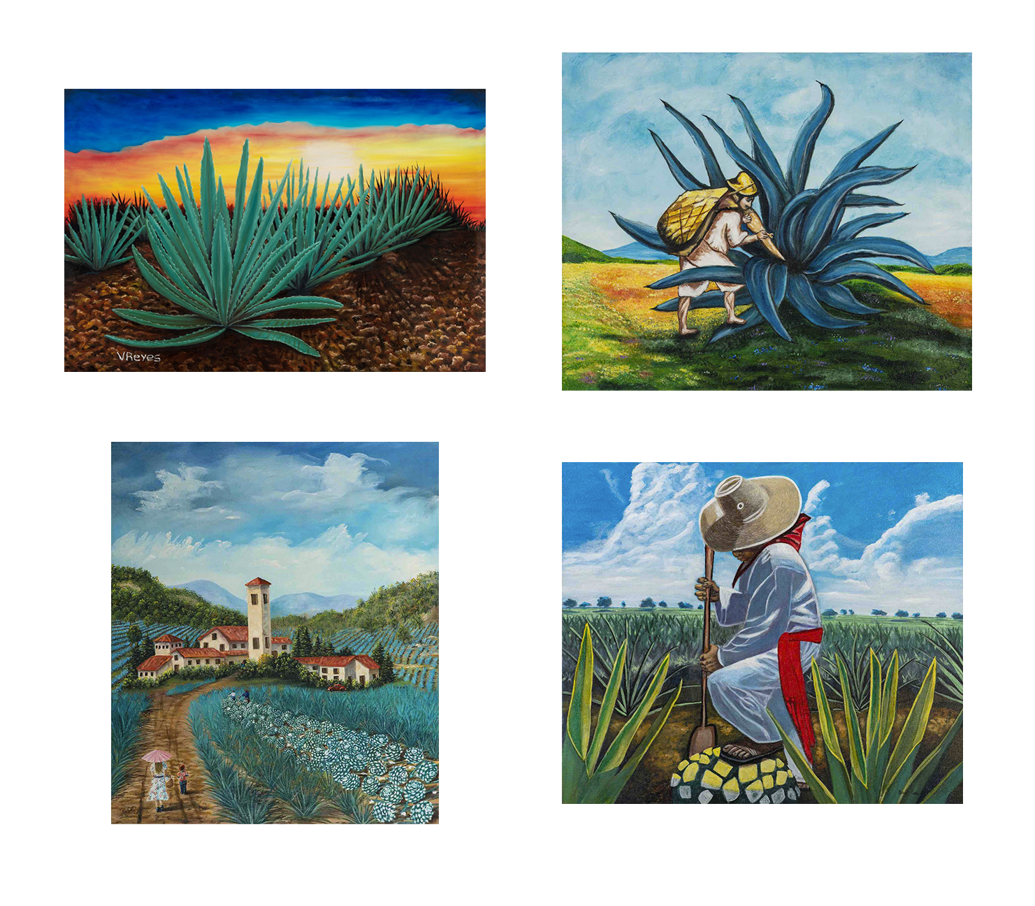 JGO 4 LITOGRAFIAS AGAVE AZUL