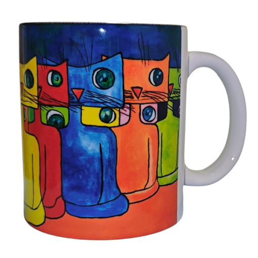 Taza de cerámica Gatos yoguis