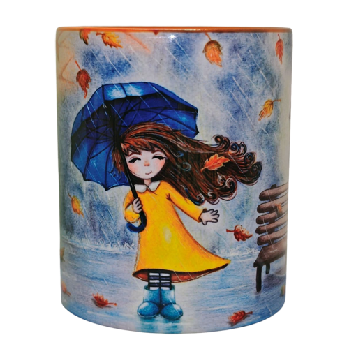 Taza de cerámica Lluvia de otoño